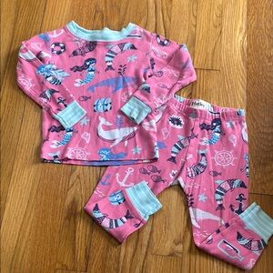 Hatley Pink Kids Pajamas with Nautical Print